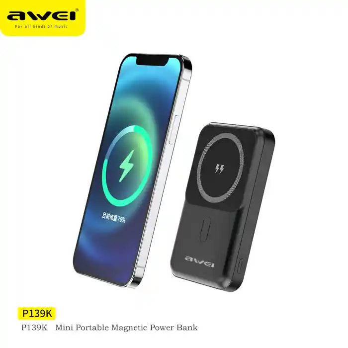 Awei P139K 10000mAh Portable Powerbank Magnetic Wireless